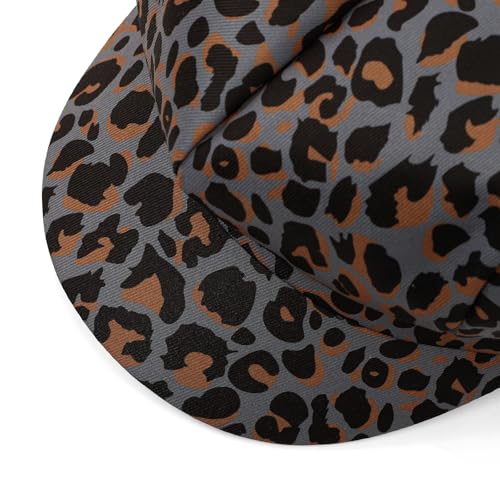 Newsboy Cabbie Baker boy hat Beret Cap for Women Pageboy Visor Paperboy Hat Sailor Fiddler Hat Adjustable - color: Leopard Gray