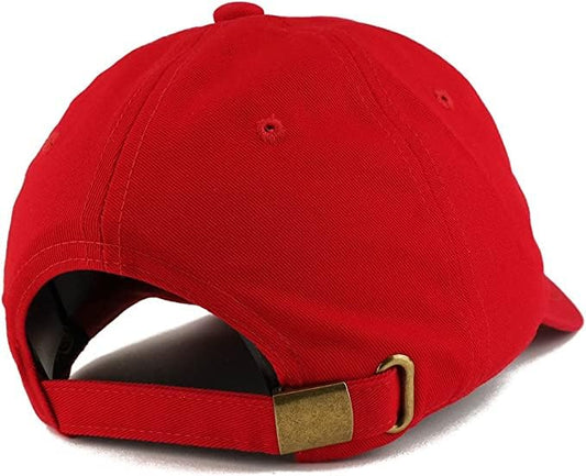 Trendy Apparel Shop World's Best Dad Embroidered Low Profile Soft Cotton Dad Hat Cap - color: Red 2