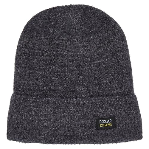 Polar Extreme Women's Knit Beanie and Skull Cap, Warm Winter Hat, One Size Fits Most - color: Charcoal Cuff