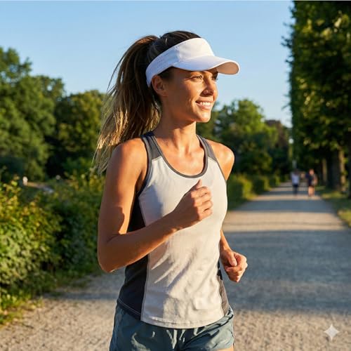 Reflective Brim Quick Dry Lightweight Visor Hat - color: White
