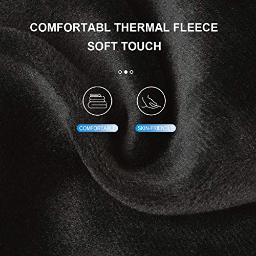 KOOLSOLY Ski Mask Balaclava Cold Weather Warm and Fleece Face Mask Neck Warmer Full Face Mask for Men&Women - color: Black*red