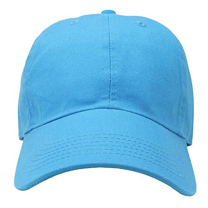 Falari Classic Baseball Cap Dad Hat 100% Cotton Soft Adjustable Size - color: Turquoise