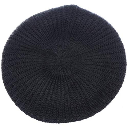 an Fall Winter Knit Beanie Beret Hat for Women Soft Knit Lining Many Styles - color: Charcoal Gray
