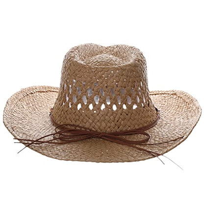 Panama Jack Drifter Sun Hat - Toyo Straw, 3 1/4" Shapeable Brim - color: Tea