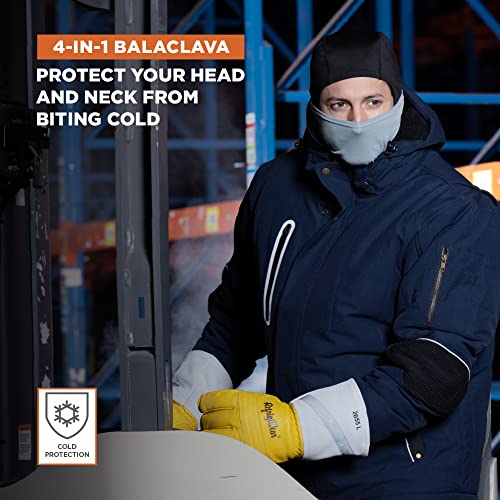 RefrigiWear 4 in 1 Convertible Balaclava – Stretch Winter Face Cover Neck Gaiter Cold Weather Headwear