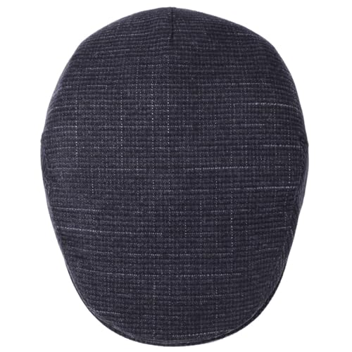 Men's Newsboy Hat with Earflaps Flat Ivy Caps Irish Cabbie Cap - color: Dark Square