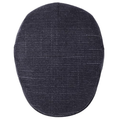 Men's Newsboy Hat with Earflaps Flat Ivy Caps Irish Cabbie Cap - color: Dark Square