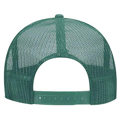 Ashen Fane Kids' Polyester Foam Front 5 Panel High Crown Mesh Back Trucker Hat - color: Jade/Wht/Jade