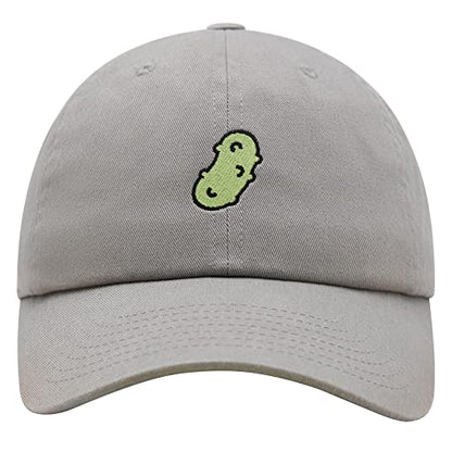 JPAK Pickle Premium Dad Hat Embroidered Cotton Baseball Cap Dill Juice - color: Light Gray