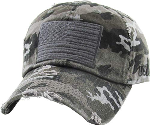 KBETHOS Flag USA America Military Thin Blue Line Thin Red Line Vintage Distressed Baseball Cap Dad Hat Unisex Adjustable… - color: Black Camouflage Tactical Operator Classic