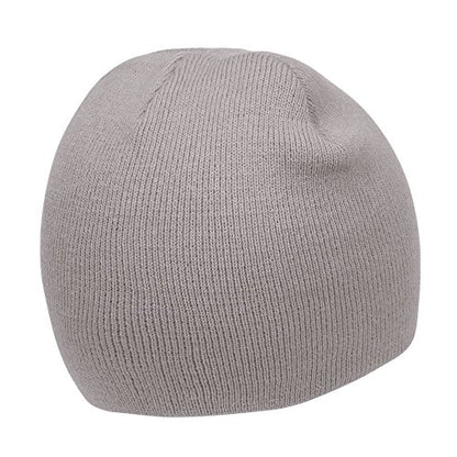 TOP HEADWEAR Cuffless Beanie for Men Women, Unisex Short Beanies Skull Cap - color: Light Grey