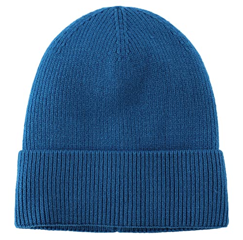 Connectyle Kids Beanie Hat Warm Winter Hats for Boys Girls Fleece Lined Knit Kids Hat for Ages 1-5 - color: Deep Blue