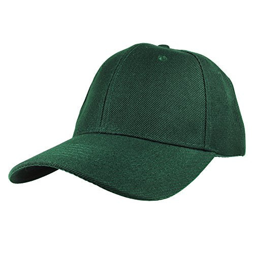 Gelante Plain Baseball Cap Adjustable Back Strap 3 PC - color: Hunter Green