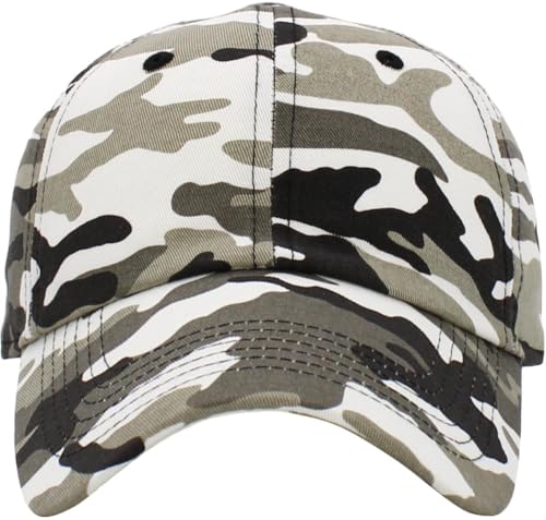 KBETHOS Classic Unisex Cotton Adjustable Low Crown Baseball Cap – Plain Dad Hat - color: Citi Camo