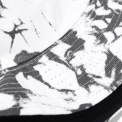 Umeepar Unisex Reversible Packable Bucket Hat Sun Hat for Men Women - color: Tie-dyed Grey White