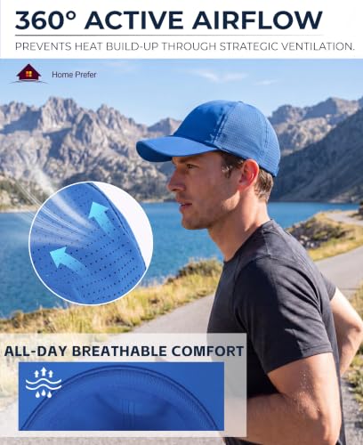 Home Prefer Reflective Water Repellent Quick Dry Airy UPF50+ Sun Hat for Men Women Outdoor Sports Baseball Caps Unisex - color: Royal Blue