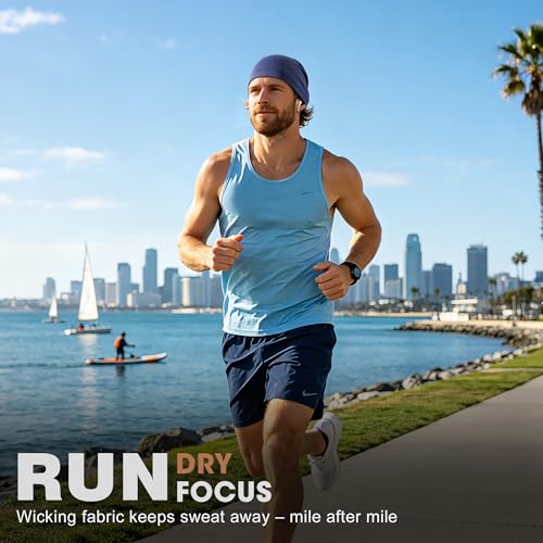 Justrideon 3-Pack Cooling Skull Cap Breathable 3D Honeycomb Mesh Men Women - color: Black + Gray + Royal Blue