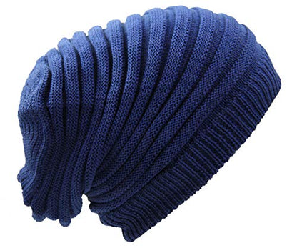 RW Rasta Long Slinky Beanie Hats - color: Blue