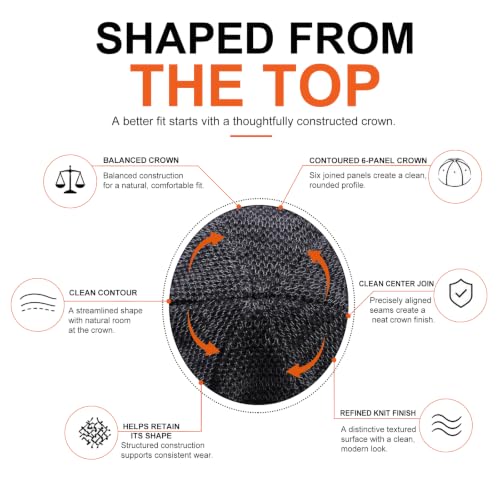 2 Pack Fleece Lined Beanie Hat Reversible Knit Skull Cap for Men Women - color: Black+mix Grey
