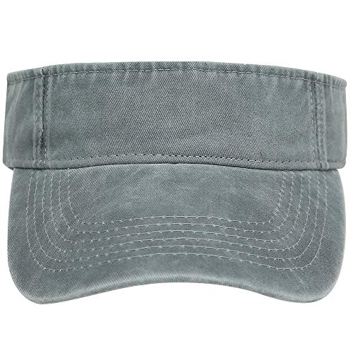 Sport Sun Visor Hats Cotton Ball Caps Empty Top Baseball Sun Cap for Men Women - color: Grey