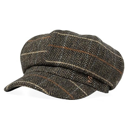 Comhats Women's Wool Winter Warm Newsboy Hats, Fashion Pageboy Beret Cap - color: 99952_coffee(satin Lined), size: Large