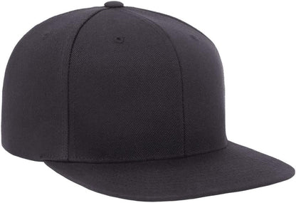 Yupoong Classics 6089 Wool-Blended Snapback Cap Bundle w/Cap Catcher - color: Black