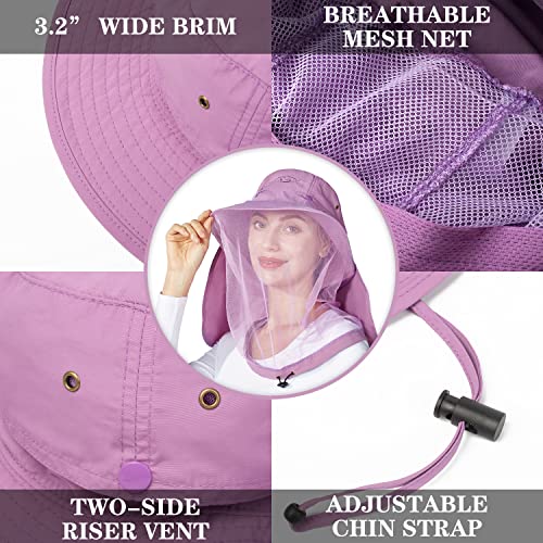Palmyth Head Net Hat, Sun Hat Safari Hat - color: Fig