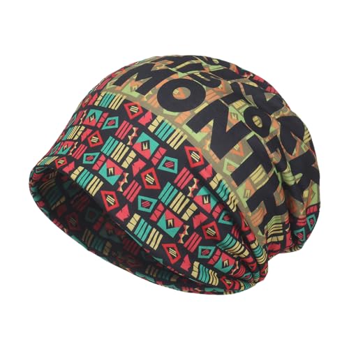 Jemis Sweet Heartwarming Breast Cancer Beanie Hat, Romantic Knitted Hat, Cancer Headwear Caps Baggy Skull Sleep Scarf - color: 2 Pack Yellow & Red Black