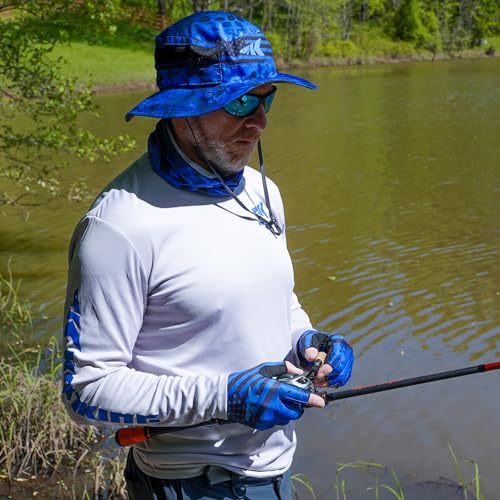 KastKing Sol Armis UPF 50 Boonie Hat for Sun Protection,Men Women - color: Blue Patriot