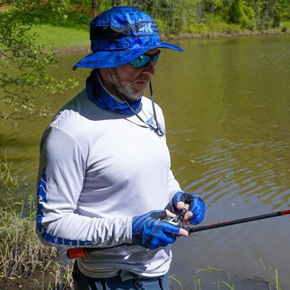 KastKing Sol Armis UPF 50 Boonie Hat for Sun Protection,Men Women - color: Blue Patriot