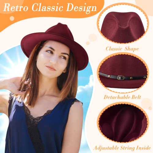Hercicy 6 Pcs Fedora Hats for Women Men - color: Elegant Colors