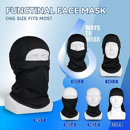 3 Pieces Balaclava Ski Mask -Winter Full Face Mask for Men Women Windproof Weather Outdoors Cover for Men Women Boys Girls - color: Lightgrey*army Green*rosered