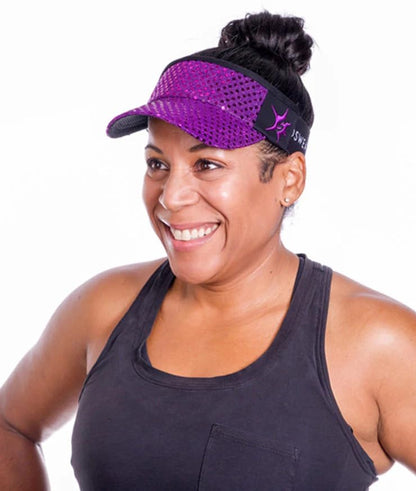Sparkle Headsweats Running Visor - color: Purple