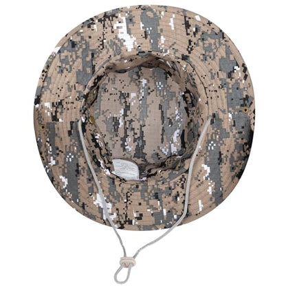 Rosoz Sun Hats for Men Women Bucket Hat UPF Protection Wide Brim Boonie Hat - color: 1pack-gray Digital