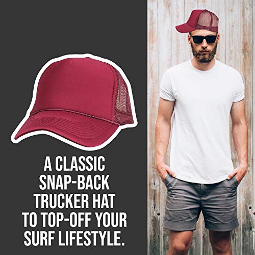 2 Packs Baseball Caps Blank Trucker Hats Summer Mesh Cap (2 FOR Price of 1) - color: Maroon