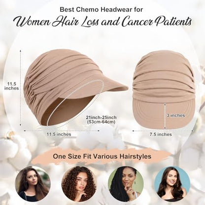 Chemo Cancer Hat for Women - color: Morandi Color