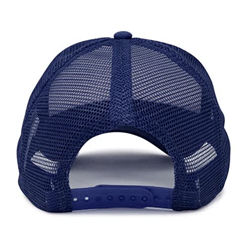 MR.R Sublimation Blanks Polyester Mesh Cap Mesh Hat Two Tone Trucker Summer Mesh Cap with Adjustable Snapback,2pcs per Pack - color: Dark Blue