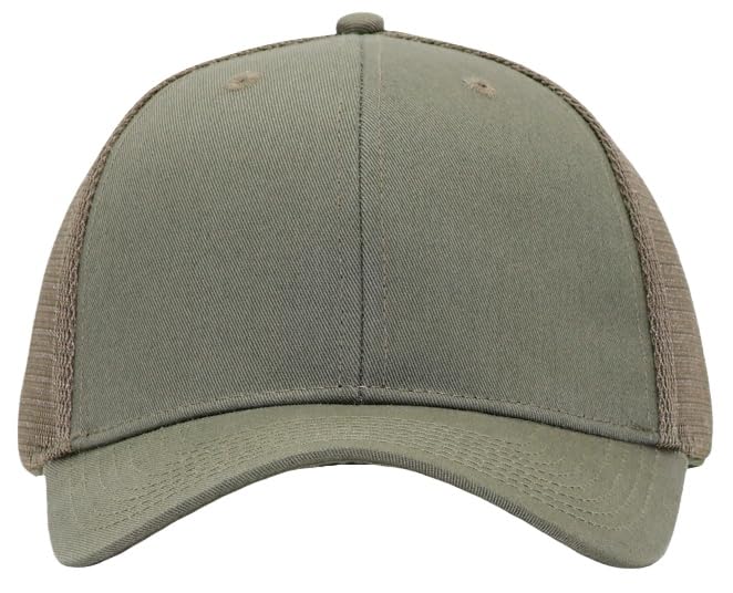 Mens Mesh Snapback Trucker Hat Baseball Cap, Fits OSFM&XXL Head - color: Army Green, size: Medium-Large