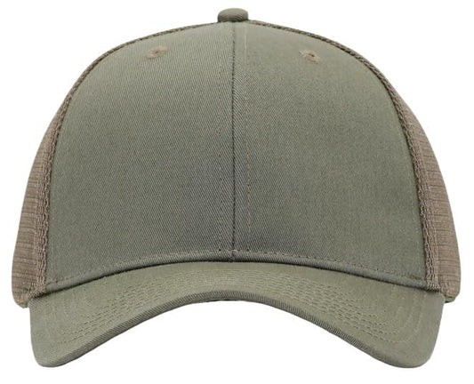 Mens Mesh Snapback Trucker Hat Baseball Cap, Fits OSFM&XXL Head - color: Army Green, size: X-Large-XX-Large