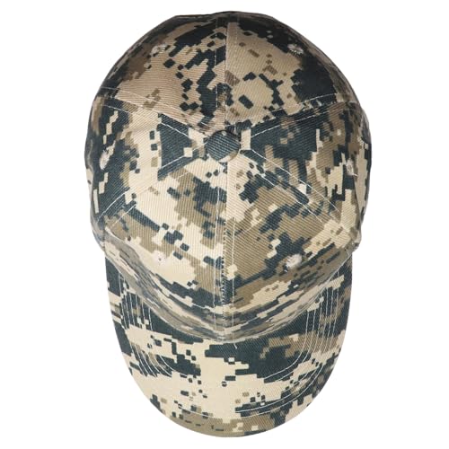 Falari Wholesale Bulk Lot 12-Pack Baseball Cap Adjustable Size Plain Blank Solid Color - color: Camouflage - Digital