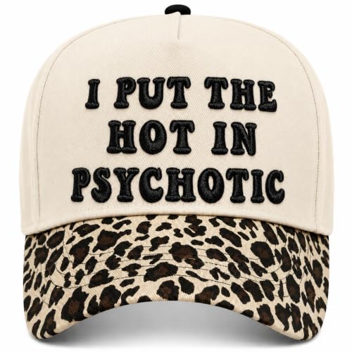 Embroidered Trucker hat for Women Men Baseball Hat Adjustable Unisex Cotton for Soccer Supporters - color: B-leopard Print