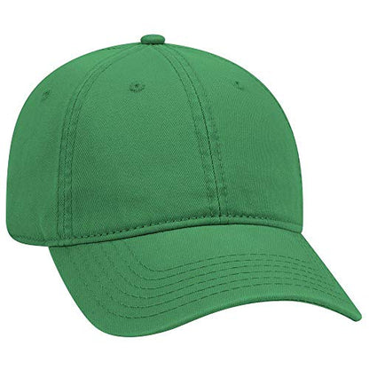 OTTO 6 Panel Low Profile Garment Washed Superior Cotton Twill - color: Kelly