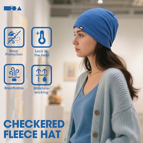 LONGLONG Winter Slouchy Beanie Hat Lightweigh Warm Skull Cap for Men Women - color: Heather Navy