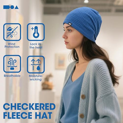 LONGLONG Winter Slouchy Beanie Hat Lightweigh Warm Skull Cap for Men Women - color: Heather Navy