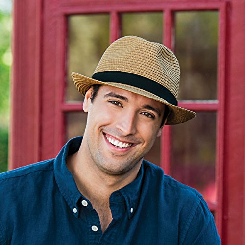 Wallaroo Hat Company – Men's Justin Trilby Fedora – Short Brim Sun Hat, Packable and Adjustable Sizing – Classic Sun Hat - size: Large-X-Large