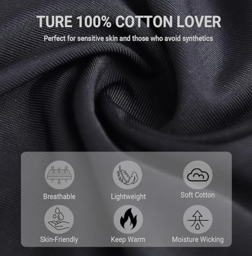 JarseHera 100% Cotton Slouchy Beanie for Women Men Soft Chemo Headwear Set - color: 4 Pcs,black+dark Gray+navy+olive Green