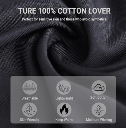 JarseHera 100% Cotton Slouchy Beanie for Women Men Soft Chemo Headwear Set - color: 2 Pcs,black+dark Gray