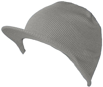 TOP HEADWEAR Winter Cuffless Beanie Visor - color: Light Grey