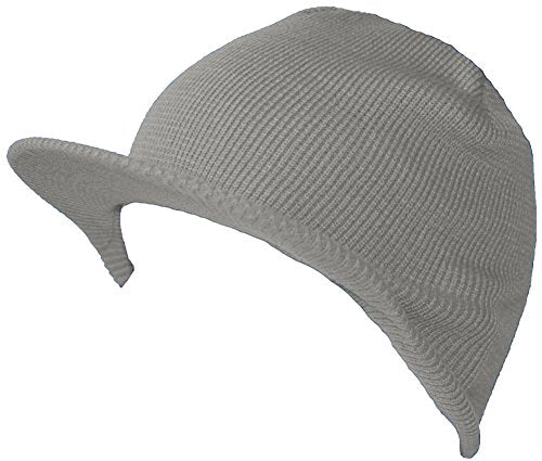 TOP HEADWEAR Winter Cuffless Beanie Visor - color: Light Grey