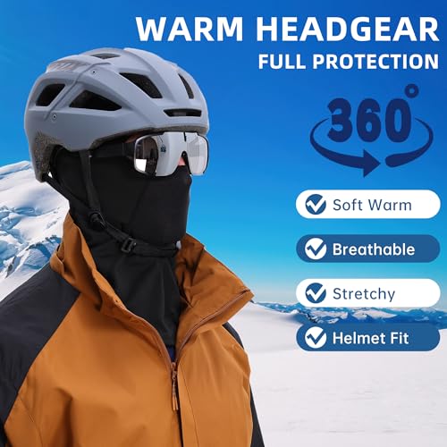 Winter Balaclava Ski Mask for Men Women Thermal Face Mask Breathable Face Cover for Cold Weather Motorcycle Snowboard - color: Glasseshole-black